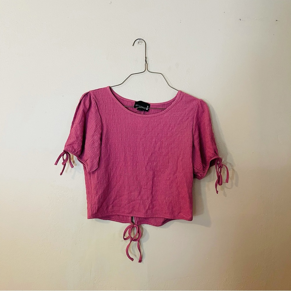 NWT Tie Detail Raspberry Pink Top